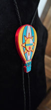 Load image into Gallery viewer, Albuquerque Balloon Fiesta 3D Hot Air Balloon Sunface Bolo Tie Necklace
