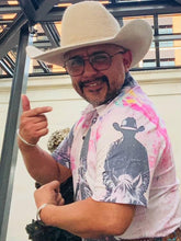 Load image into Gallery viewer, Baha Ranch Retro Pop Western Trail Ride Polo Shirt
