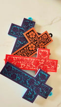 Load image into Gallery viewer, Baha Ranch 3D Faith Tooled Wall Cross or Keychain/Purse Charm Made in America
