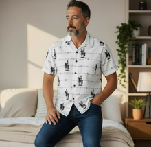 Load image into Gallery viewer, Baha Ranch Saddle Up Western Hawaiian Shirt Made in America
