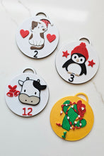 Load image into Gallery viewer, 3D Printed Christmas Advent Calendar Ornament
