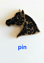 Load image into Gallery viewer, Baha Ranch Year of the Horse Tooled 3d Print Bookmark Keychain Hatpin Magnet Purse Charm Made in America
