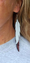 Load image into Gallery viewer, 3D Print Double Feather Boho Earrings Made in America
