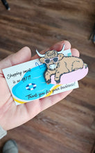 Load image into Gallery viewer, Bag of 25 -Boutique 3d Printed Package Inserts Hot Highland Cow Made in America
