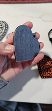 Load image into Gallery viewer, 3d Printed Tooled Cowboy Cowgirl Heart  Keychain or Purse Charm

