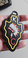 Load image into Gallery viewer, 3D Print Chiefs Arrowhead Kc Kansas City Football Keychain Made in America
