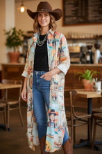 Load image into Gallery viewer, Colores de Mexico Pictures of the Southwest Button-Up Long Sleeve Shirt Dress Duster
