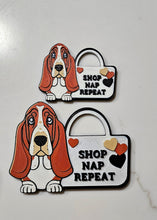 Load image into Gallery viewer, 3d Print Basset Hound Cute Funny Shopping Hat Pin or Magnet
