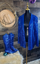 Load image into Gallery viewer, Blazing Boots - Blue or Silver -  Cowgirl Sparkle Holiday Western
