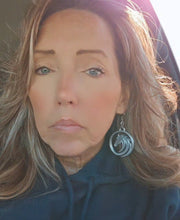 Load image into Gallery viewer, Baha Ranch 3D Print Silver Silk western Earrings Choice of styles Made in America
