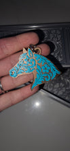Load image into Gallery viewer, 3d Print Silver Tooled Horse Trinket Gift Box with free horse keychain
