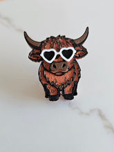 Load image into Gallery viewer, 3d Printed Cool Highland Brown Cow Magnet Made in America
