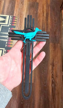 Load image into Gallery viewer, 3D New Mexico Zia Magnet or Bookmark or Keychain or Earrings
