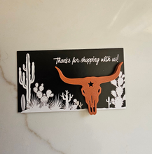 Load image into Gallery viewer, Bag of 25 -Boutique 3d Printed Package Inserts Longhorn Bull Skull Made in America
