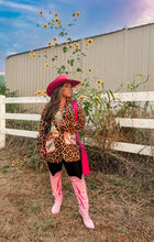 Load image into Gallery viewer, Baha Ranch Retro Pop Western Wild West Leopard Blazer
