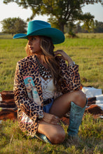 Load image into Gallery viewer, Baha Ranch Retro Pop Western Wild West Leopard Blazer

