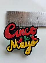 Load image into Gallery viewer, Set of 5 - 3D Print Mexico Cinco de Mayo Cactus Mariachi Sugar Skull Pins Made in America
