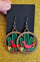Load image into Gallery viewer, 3D Print Zia New Mexico Cactus Earrings Made in America

