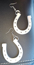 Load image into Gallery viewer, Baha Ranch 3D Print Silver Silk western Earrings Choice of styles Made in America
