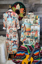 Load image into Gallery viewer, Colores de Mexico Pictures of the Southwest Button-Up Long Sleeve Shirt Dress Duster
