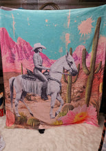 Load image into Gallery viewer, Desert Cowgirl Throw Blanket 60" x 80" Made in USA
