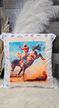 Load image into Gallery viewer, Baha Ranch Stamped Rodeo 2 Velvety Soft Pillow Case Made in America
