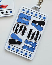 Load image into Gallery viewer, Patriotic Keychain - choice of styles - 3D Print USA - Made in America
