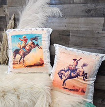 Load image into Gallery viewer, Baha Ranch Stamped Rodeo 2 Velvety Soft Pillow Case Made in America
