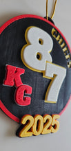 Load image into Gallery viewer, 3D Print Chiefs Kc 87 Kelce Travis Kansas City Football Ornament or Keychain

