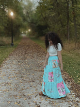 Load image into Gallery viewer, Baha Ranch Retro Pop Western Prairie Maxi Skirt
