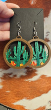 Load image into Gallery viewer, 3D Print Zia New Mexico Cactus Earrings Made in America
