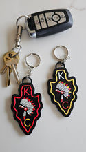 Load image into Gallery viewer, 3D Print Chiefs Arrowhead Kc Kansas City Football Keychain Made in America
