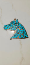 Load image into Gallery viewer, Baha Ranch Year of the Horse Tooled 3d Print Bookmark Keychain Hatpin Magnet Purse Charm Made in America
