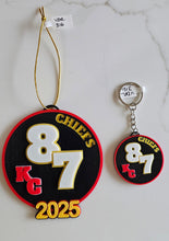 Load image into Gallery viewer, 3D Print Chiefs Kc 87 Kelce Travis Kansas City Football Ornament or Keychain
