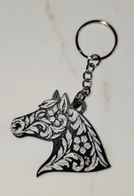 Load image into Gallery viewer, Baha Ranch Year of the Horse Tooled 3d Print Bookmark Keychain Hatpin Magnet Purse Charm Made in America
