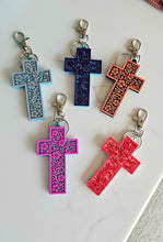 Load image into Gallery viewer, Baha Ranch 3D Faith Tooled Wall Cross or Keychain/Purse Charm Made in America
