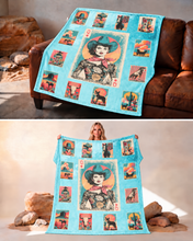 Load image into Gallery viewer, Baha Ranch Cowgirl Queen Blanket Ultra-Soft Micro Fleece Blanket 60" x 80" Made in America

