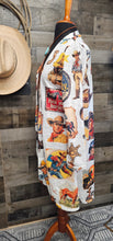 Load image into Gallery viewer, Vintage Cowboy Collage Western Lightweight Cardigan
