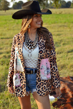 Load image into Gallery viewer, Baha Ranch Retro Pop Western Wild West Leopard Blazer
