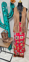 Load image into Gallery viewer, Vintage Cowgirl Collage Western Maxi Skirt
