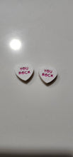 Load image into Gallery viewer, 3d Printed Candy Conversation Heart Pins or Earrings Made in America
