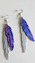 Load image into Gallery viewer, 3D Print Double Feather Boho Earrings Made in America
