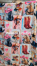 Load image into Gallery viewer, Danilo Painted Cowgirl Collage Throw Blanket 60" x 80" Ultra-Soft Micro Fleece Blanket 60" x 80" Made in America
