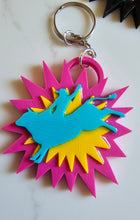 Load image into Gallery viewer, 3d Printed Keychains Western Rodeo Bullrider Cowboy The Last Roundup
