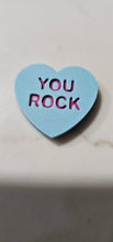 Load image into Gallery viewer, 3d Printed Candy Conversation Heart Pins or Earrings Made in America
