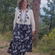 Load image into Gallery viewer, Ranch Life Western Tiered Prairie Maxi Skirt
