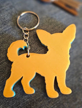 Load image into Gallery viewer, 3D Print Chihuahua Tooled Keychain Made in America
