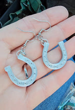 Load image into Gallery viewer, Baha Ranch 3D Print Silver Silk western Earrings Choice of styles Made in America
