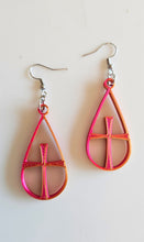Load image into Gallery viewer, 3D Print Christian Cross Faith Earrings Made in America
