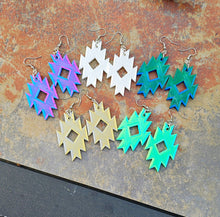 Load image into Gallery viewer, 3D Print Southwestern Aztec Boho Earrings Choice of Colors Made in America
